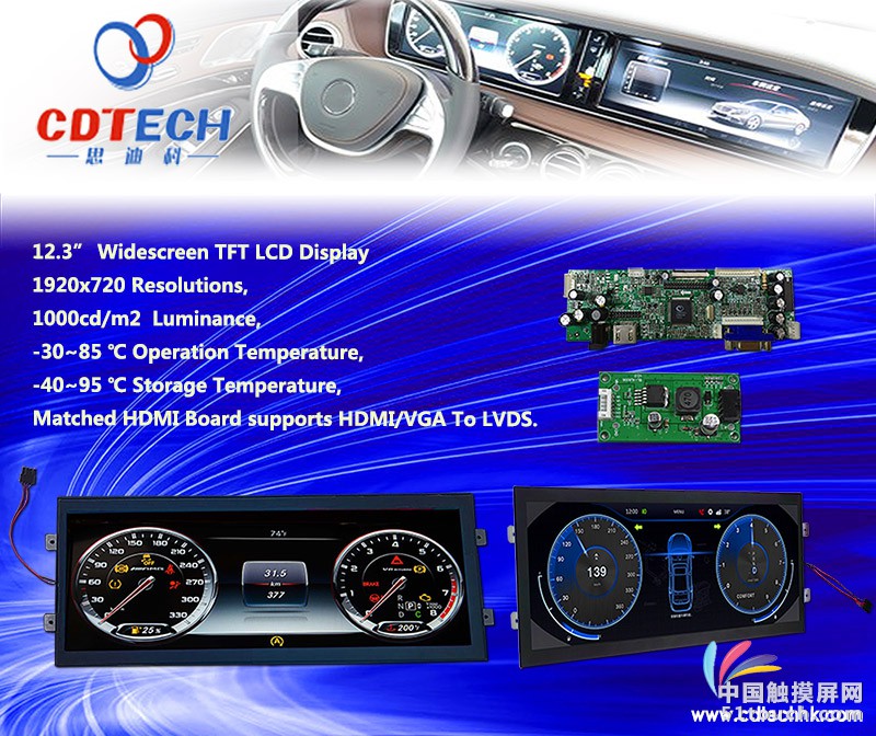 12.3 inch TFT LCD display