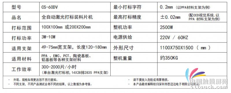 全自动紫外激光打标机规格